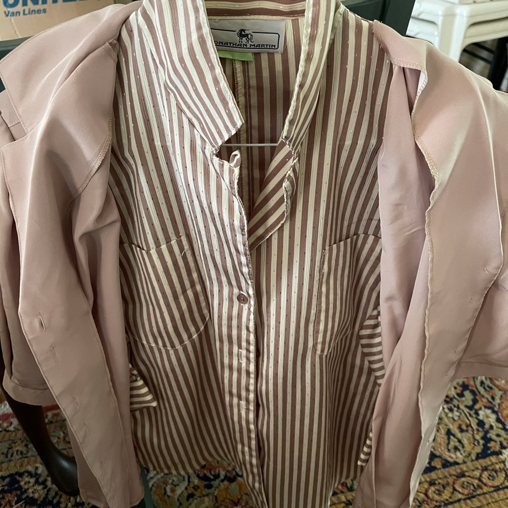 Silk blouse and coat